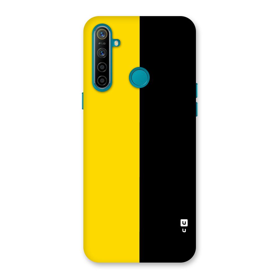 Yellow Black Super Minimalistic Back Case for Realme 5i