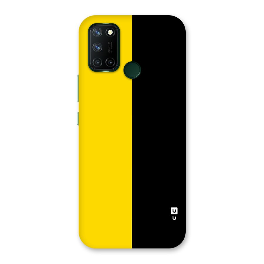 Yellow Black Super Minimalistic Back Case for Realme 7i