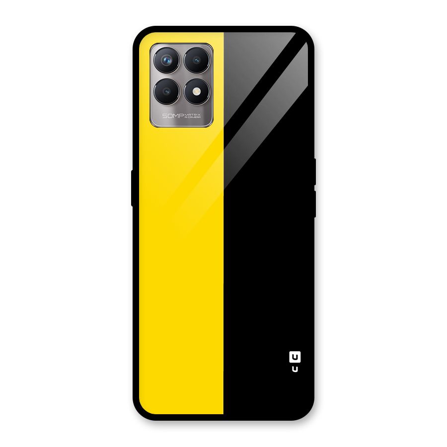 Yellow Black Super Minimalistic Back Case for Realme 8i