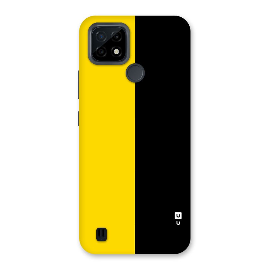Yellow Black Super Minimalistic Back Case for Realme C21