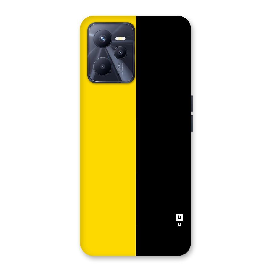 Yellow Black Super Minimalistic Back Case for Realme C35