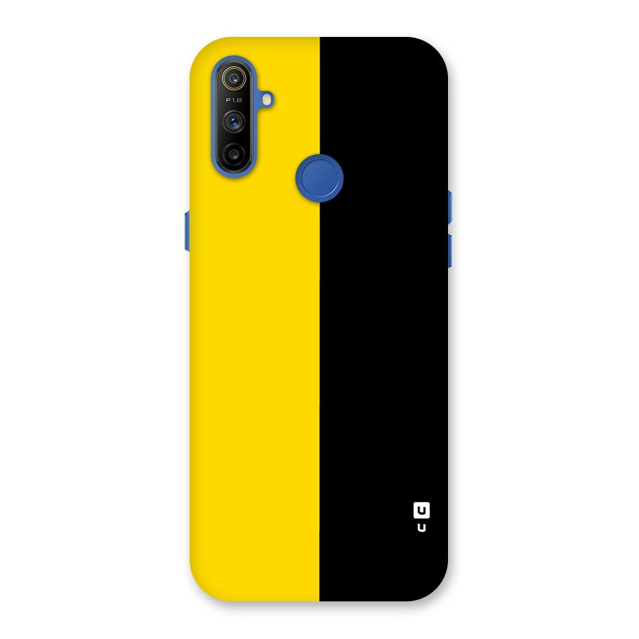 Yellow Black Super Minimalistic Back Case for Realme Narzo 10A