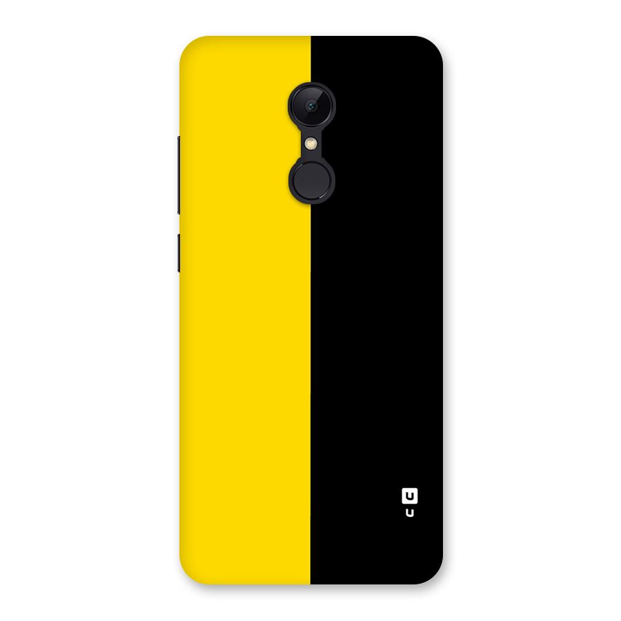 Yellow Black Super Minimalistic Back Case for Redmi 5
