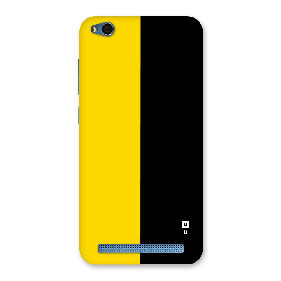 Yellow Black Super Minimalistic Back Case for Redmi 5A