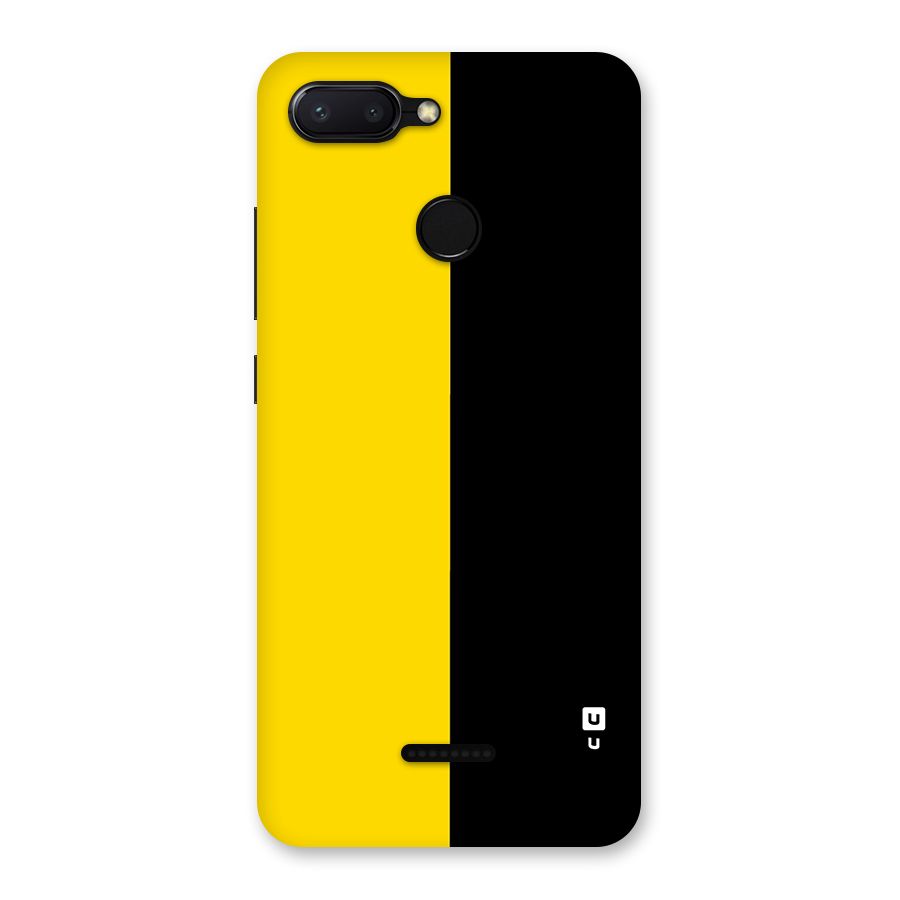 Yellow Black Super Minimalistic Back Case for Redmi 6