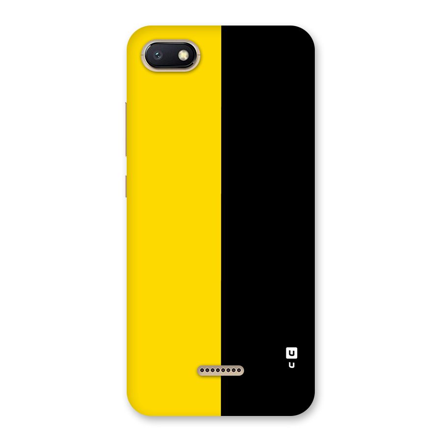 Yellow Black Super Minimalistic Back Case for Redmi 6A
