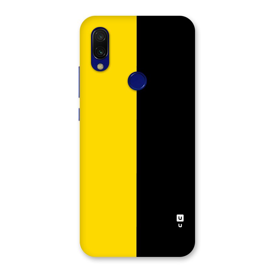 Yellow Black Super Minimalistic Back Case for Redmi 7