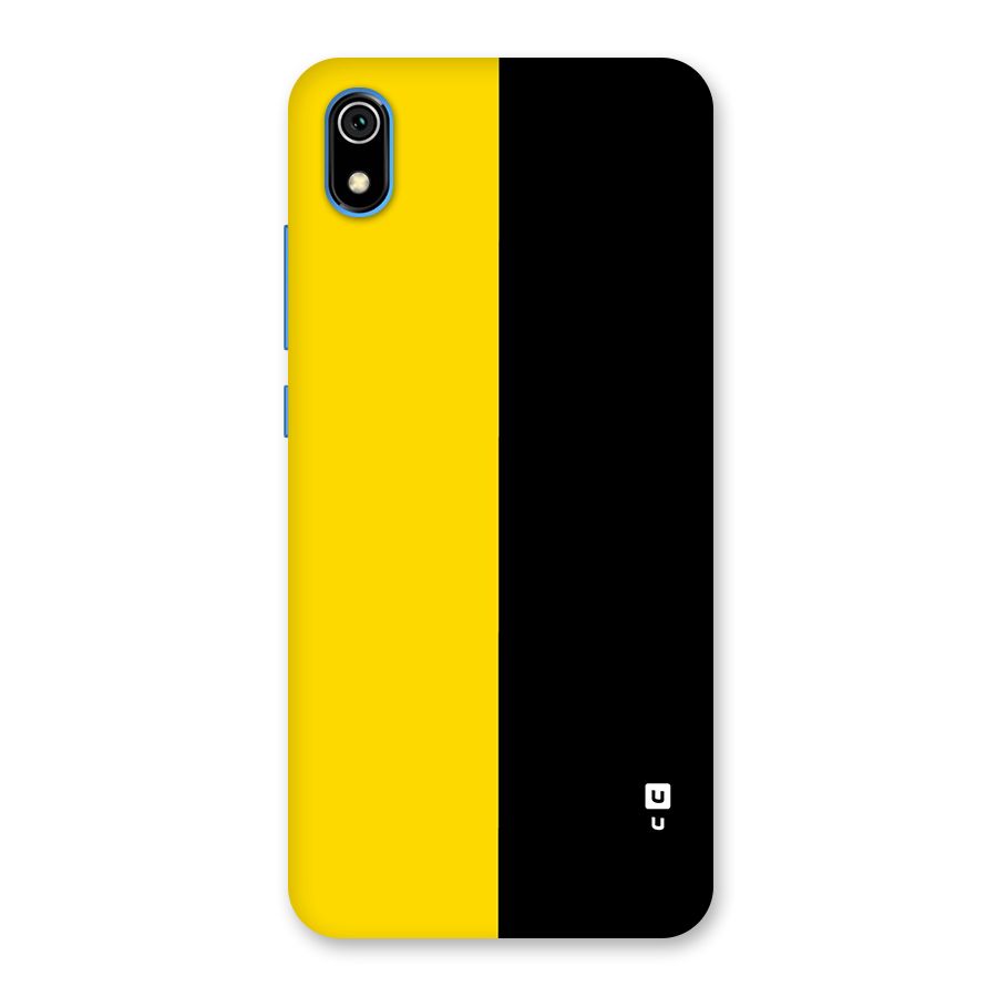 Yellow Black Super Minimalistic Back Case for Redmi 7A