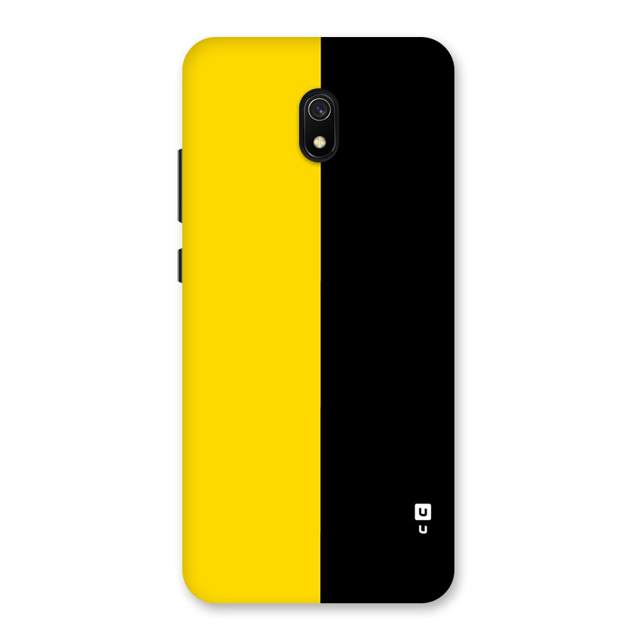 Yellow Black Super Minimalistic Back Case for Redmi 8A