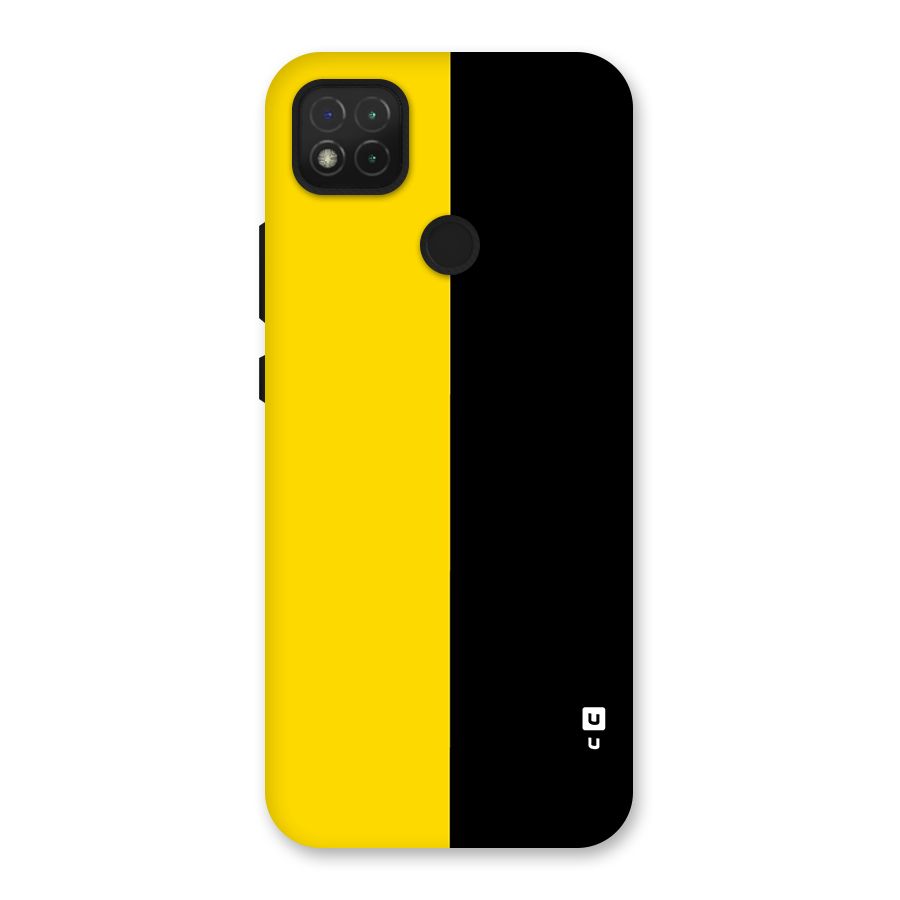 Yellow Black Super Minimalistic Back Case for Redmi 9C