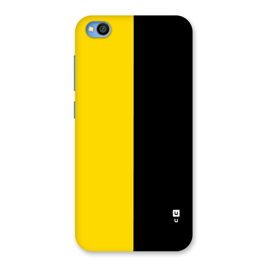 Yellow Black Super Minimalistic Back Case for Redmi Go