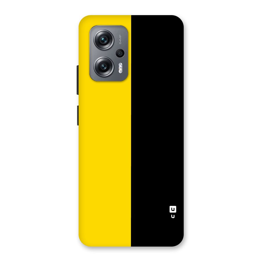 Yellow Black Super Minimalistic Back Case for Redmi K50i