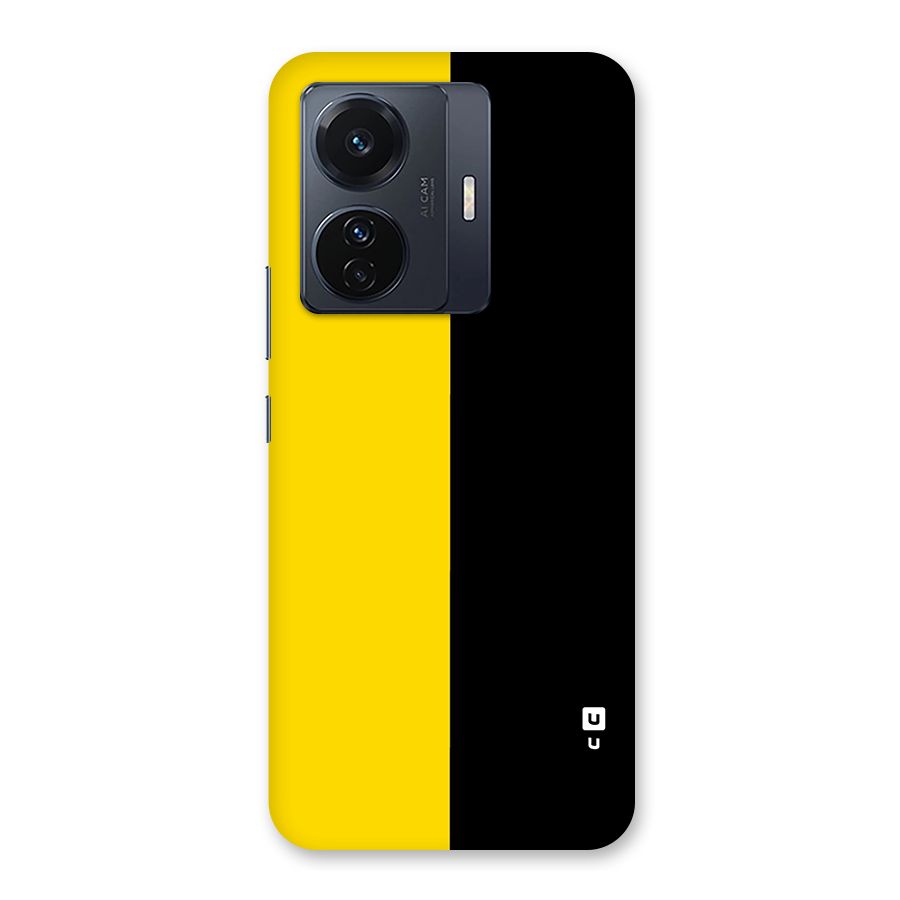 Yellow Black Super Minimalistic Back Case for Vivo T1 Pro