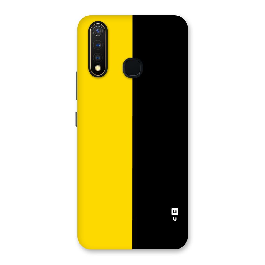 Yellow Black Super Minimalistic Back Case for Vivo U20