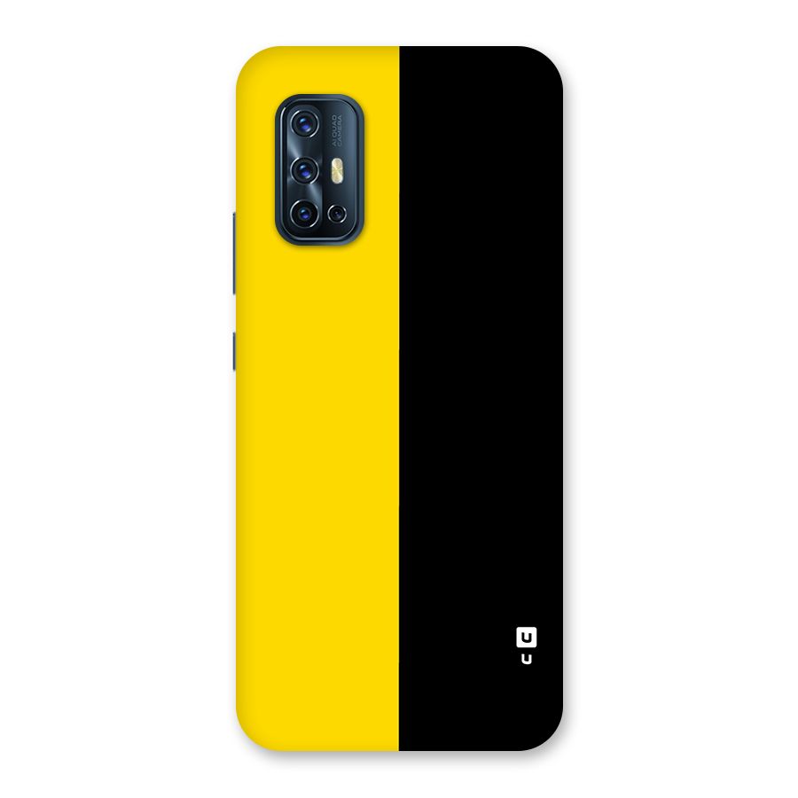 Yellow Black Super Minimalistic Back Case for Vivo V17