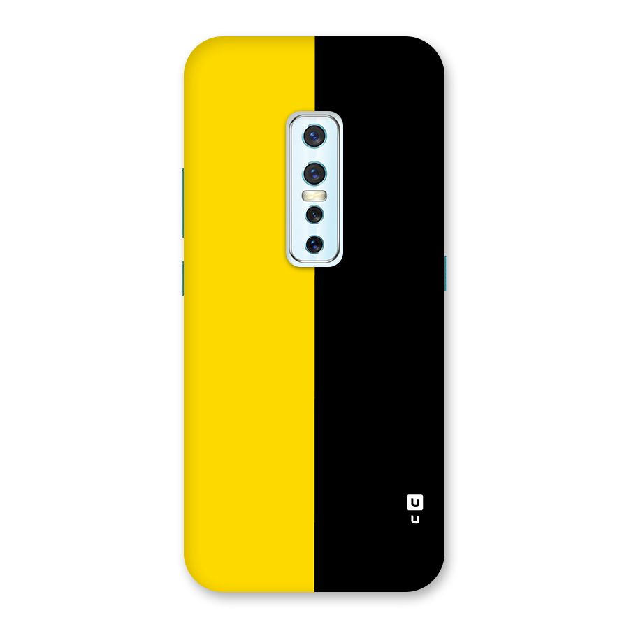 Yellow Black Super Minimalistic Back Case for Vivo V17 Pro