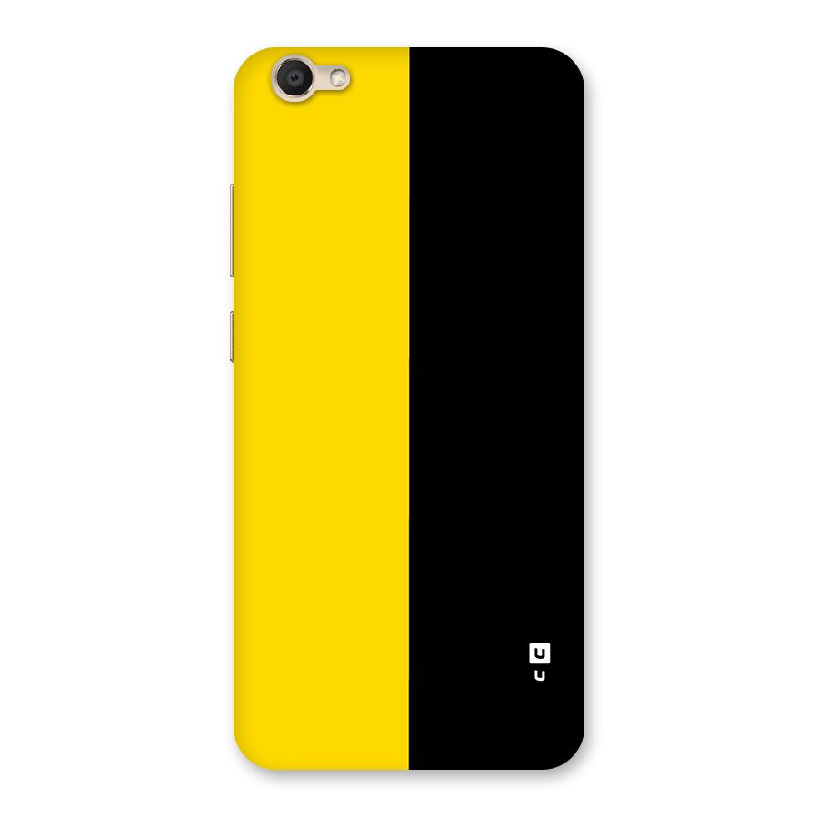 Yellow Black Super Minimalistic Back Case for Vivo V5