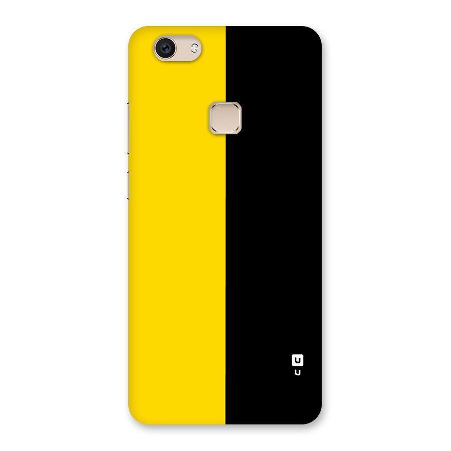 Yellow Black Super Minimalistic Back Case for Vivo V7