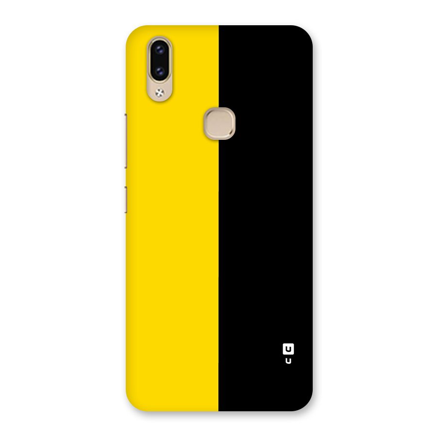Yellow Black Super Minimalistic Back Case for Vivo V9 Youth