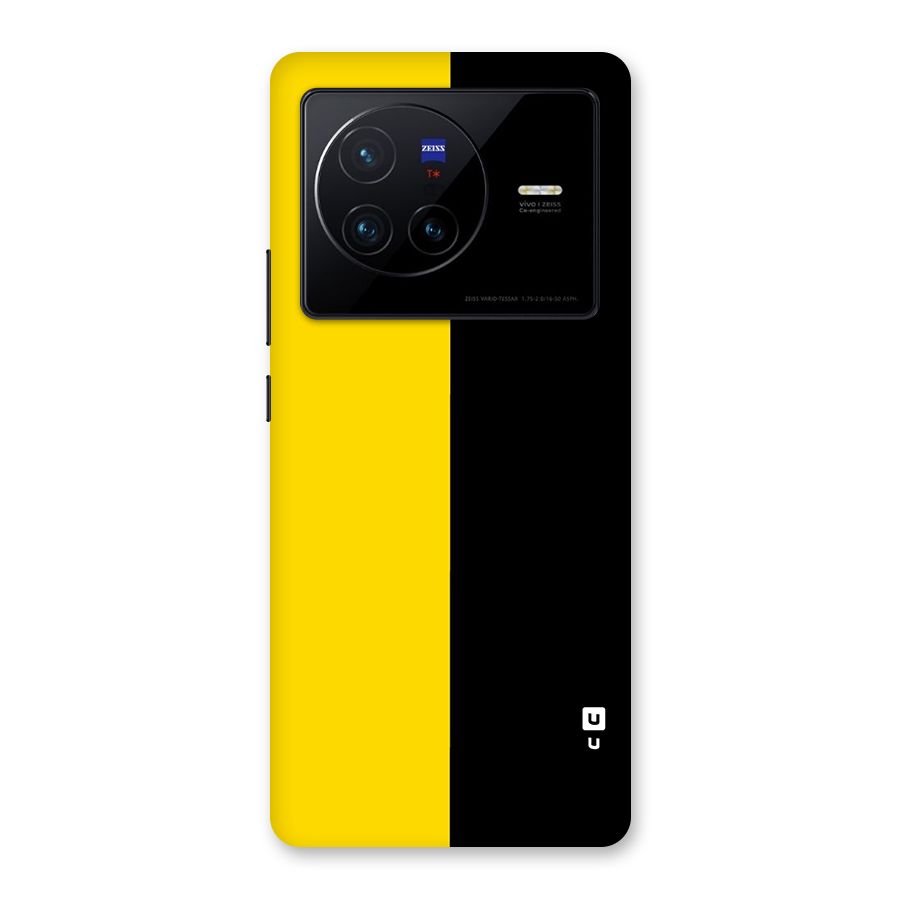 Yellow Black Super Minimalistic Back Case for Vivo X80