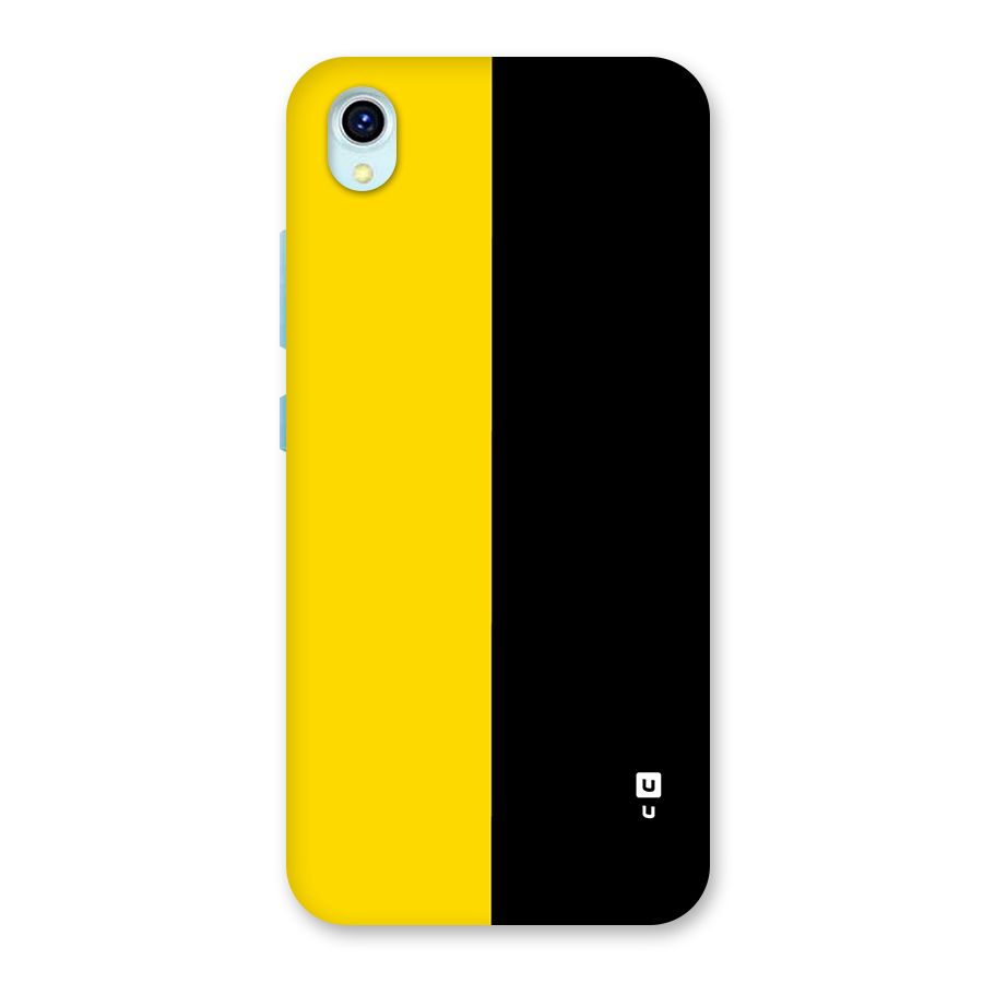 Yellow Black Super Minimalistic Back Case for Vivo Y1s