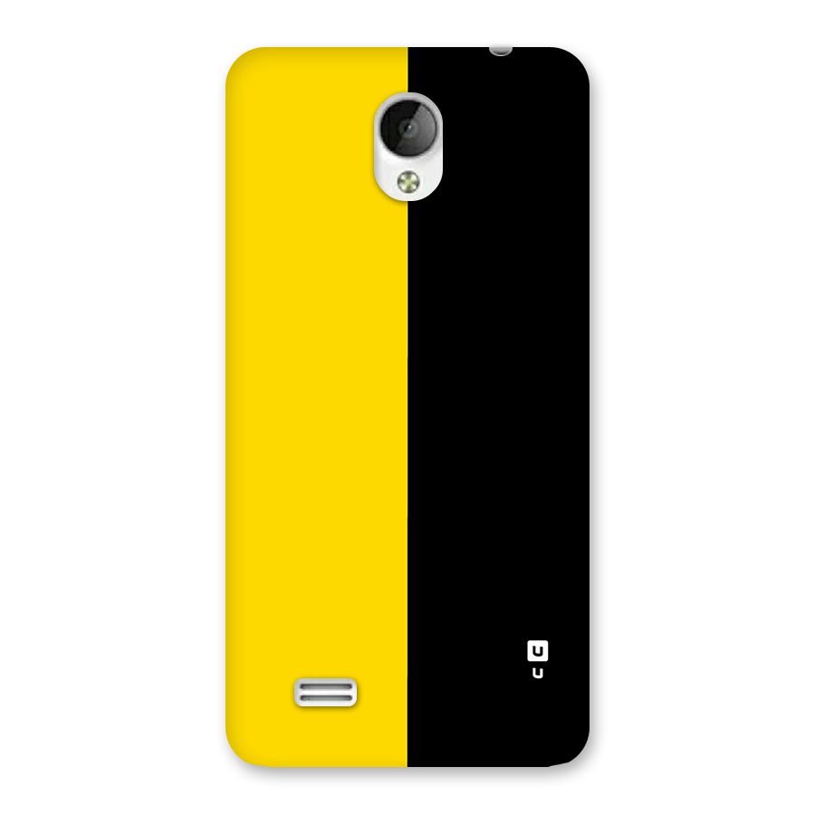 Yellow Black Super Minimalistic Back Case for Vivo Y21