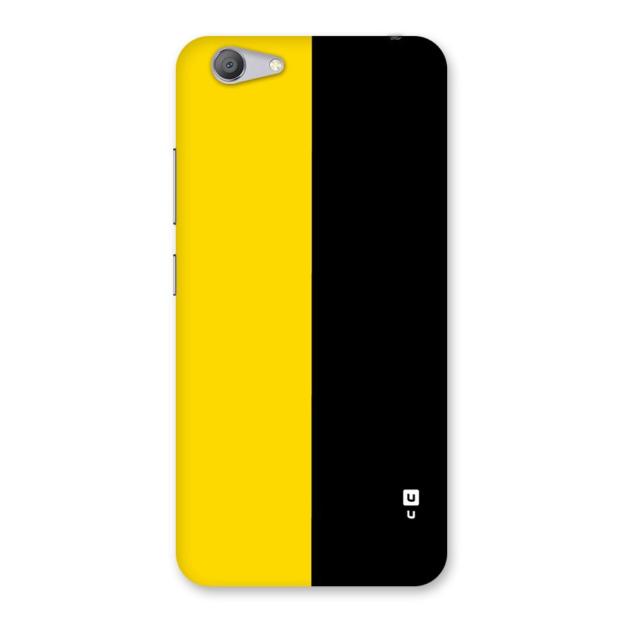 Yellow Black Super Minimalistic Back Case for Vivo Y53
