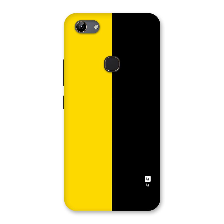 Yellow Black Super Minimalistic Back Case for Vivo Y81