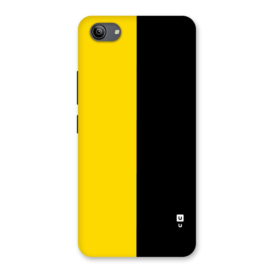 Yellow Black Super Minimalistic Back Case for Vivo Y81i