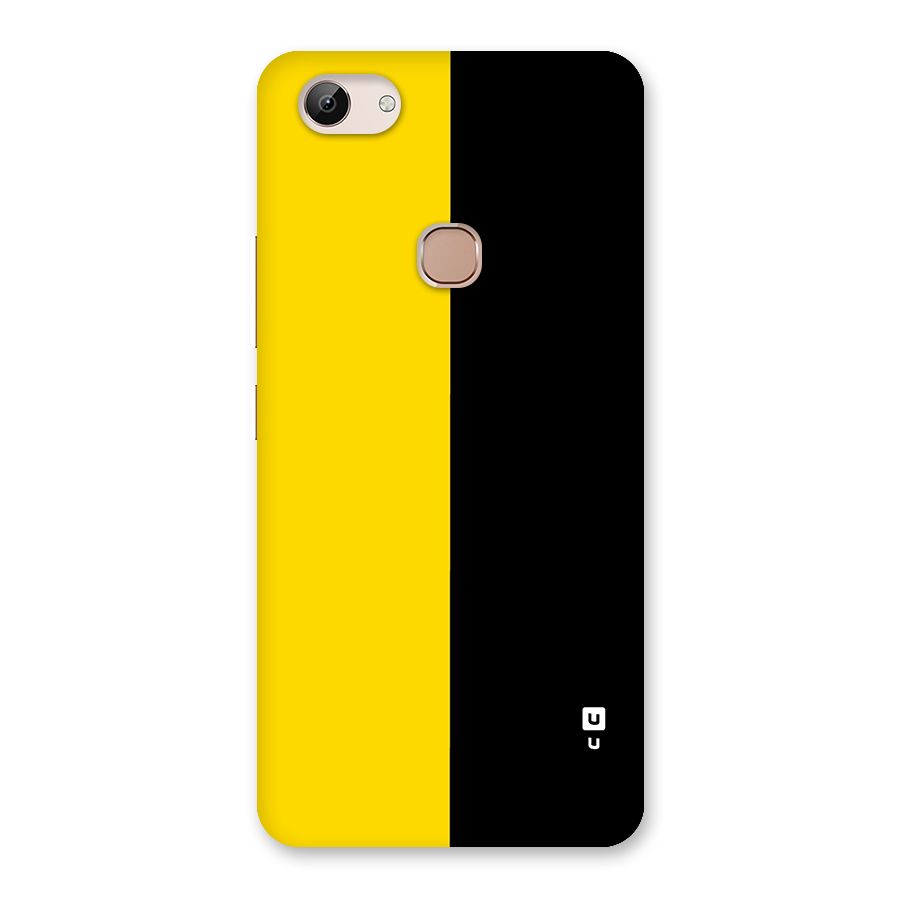 Yellow Black Super Minimalistic Back Case for Vivo Y83