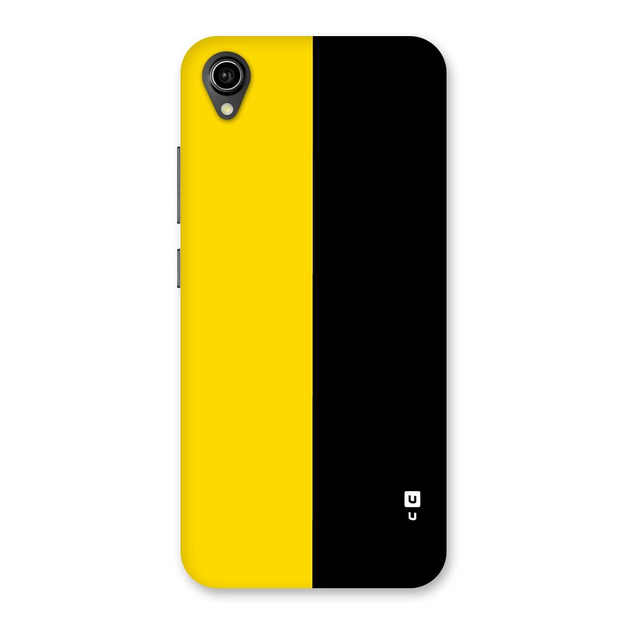 Yellow Black Super Minimalistic Back Case for Vivo Y90