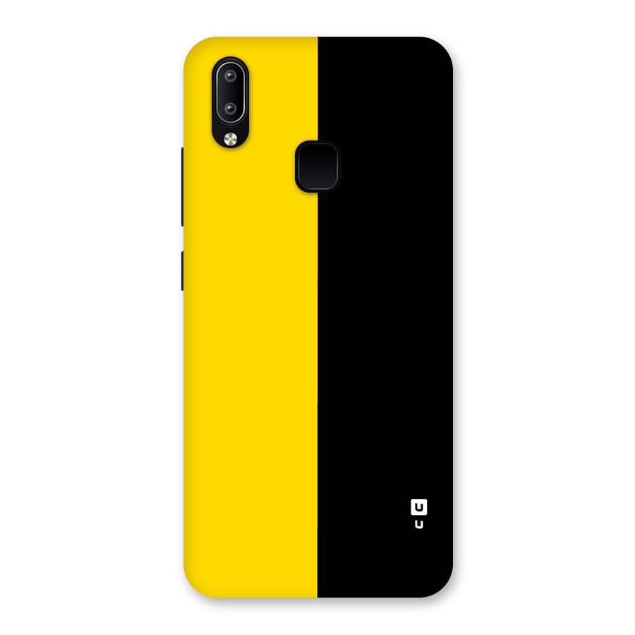 Yellow Black Super Minimalistic Back Case for Vivo Y93