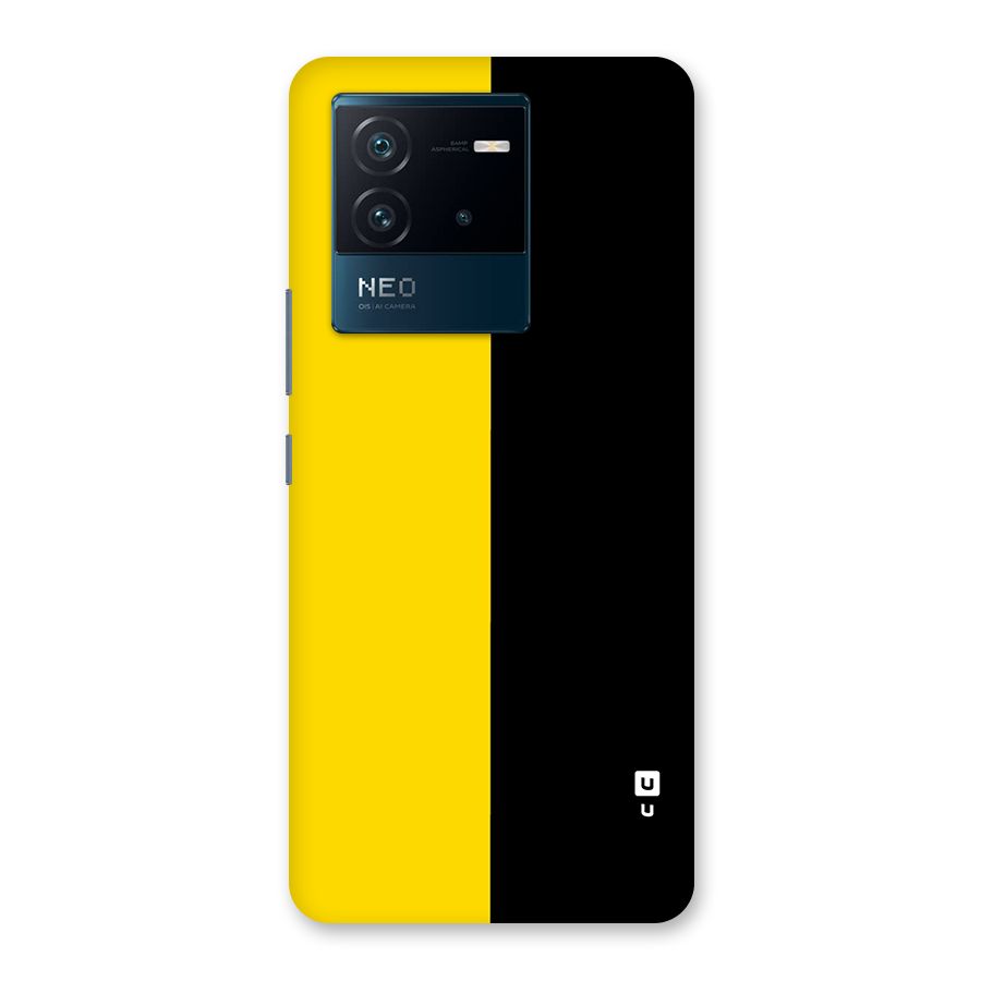 Yellow Black Super Minimalistic Back Case for Vivo iQOO Neo 6 5G