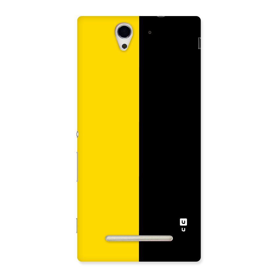 Yellow Black Super Minimalistic Back Case for Xperia C3