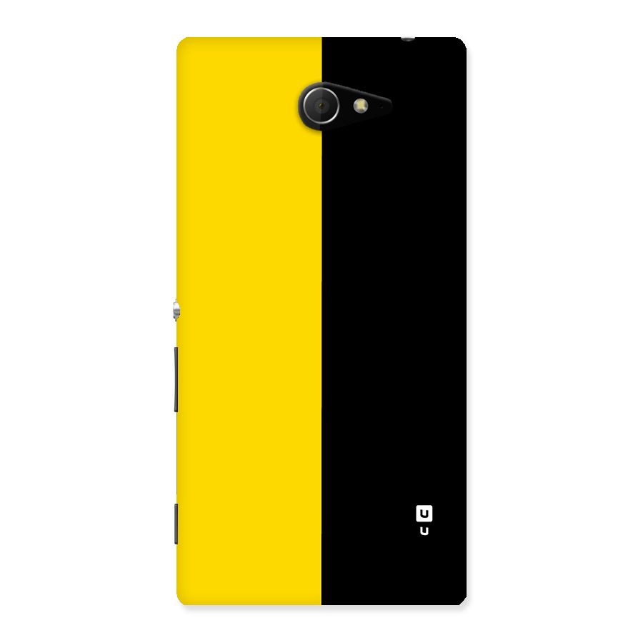Yellow Black Super Minimalistic Back Case for Xperia M2