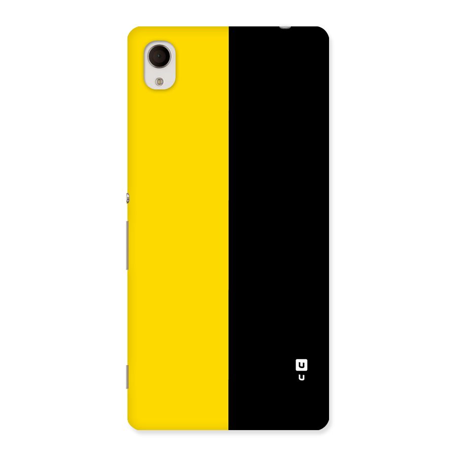 Yellow Black Super Minimalistic Back Case for Xperia M4