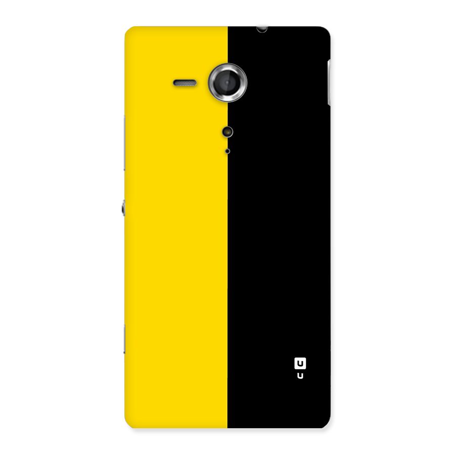 Yellow Black Super Minimalistic Back Case for Xperia Sp