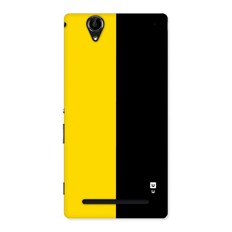 Yellow Black Super Minimalistic Back Case for Xperia T2