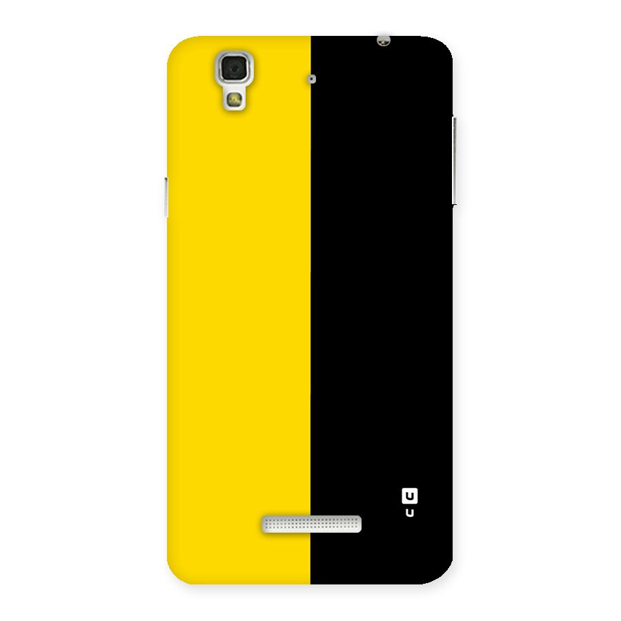 Yellow Black Super Minimalistic Back Case for Yureka