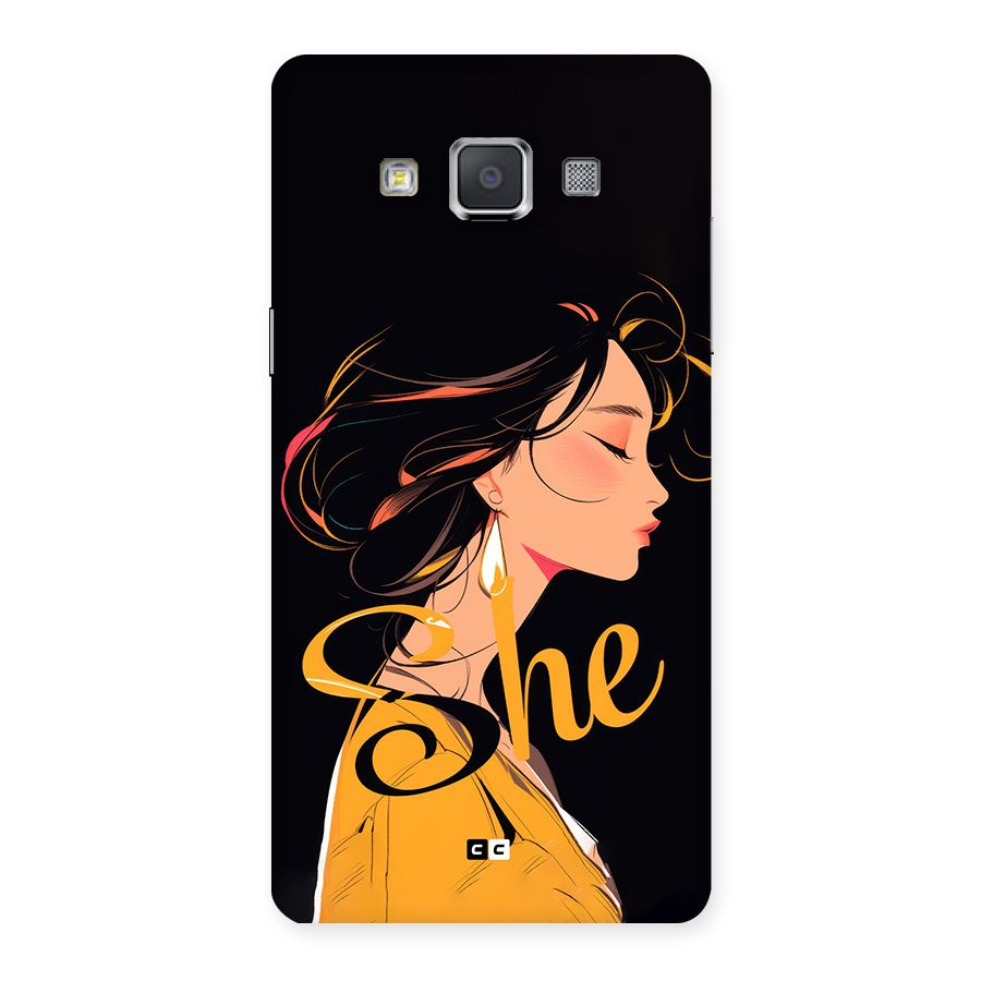 Yellow Lady Back Case for Galaxy Grand Max