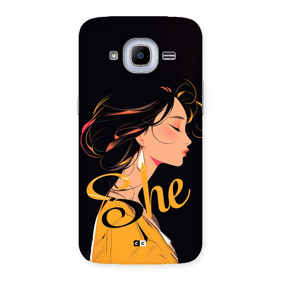 Yellow Lady Back Case for Galaxy J2 Pro