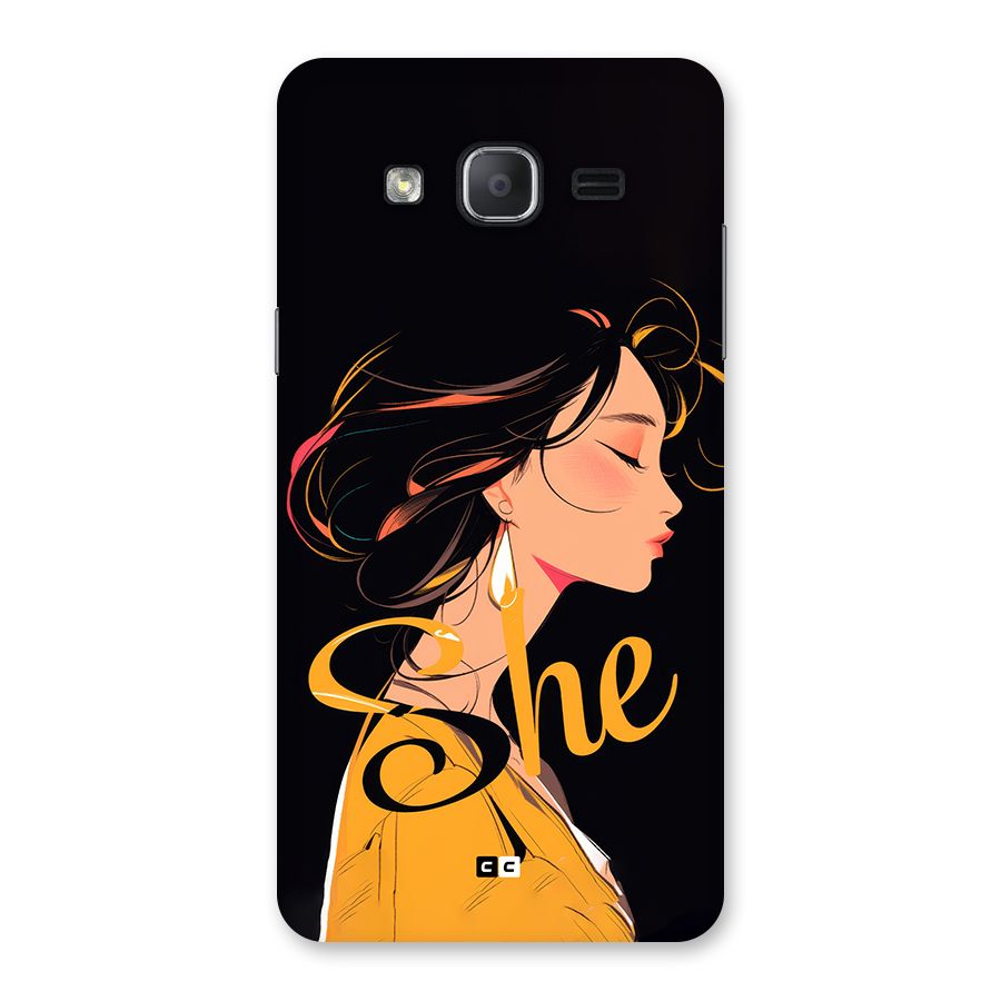Yellow Lady Back Case for Galaxy On7 2015