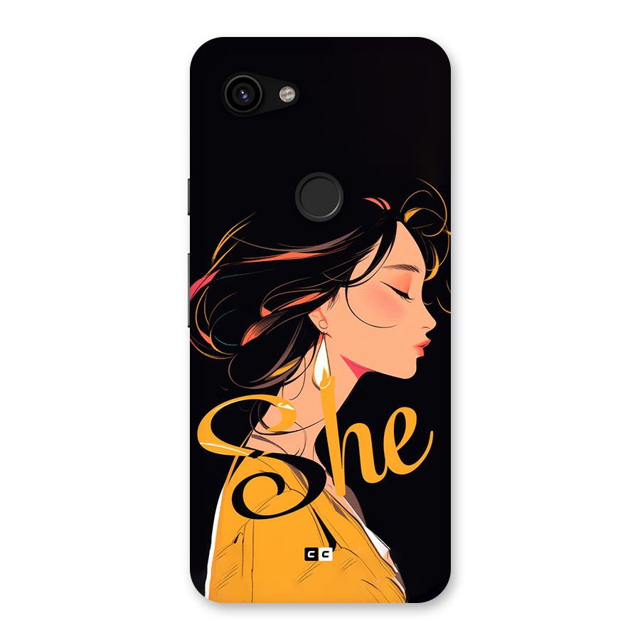 Yellow Lady Back Case for Google Pixel 3a