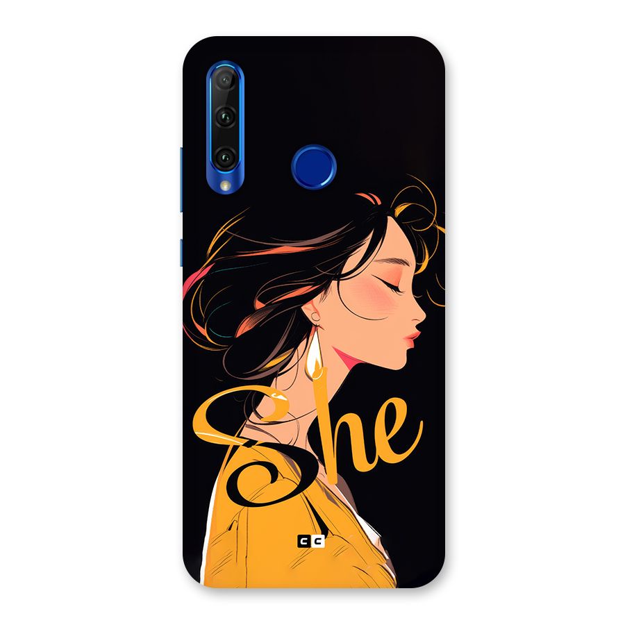 Yellow Lady Back Case for Honor 20i