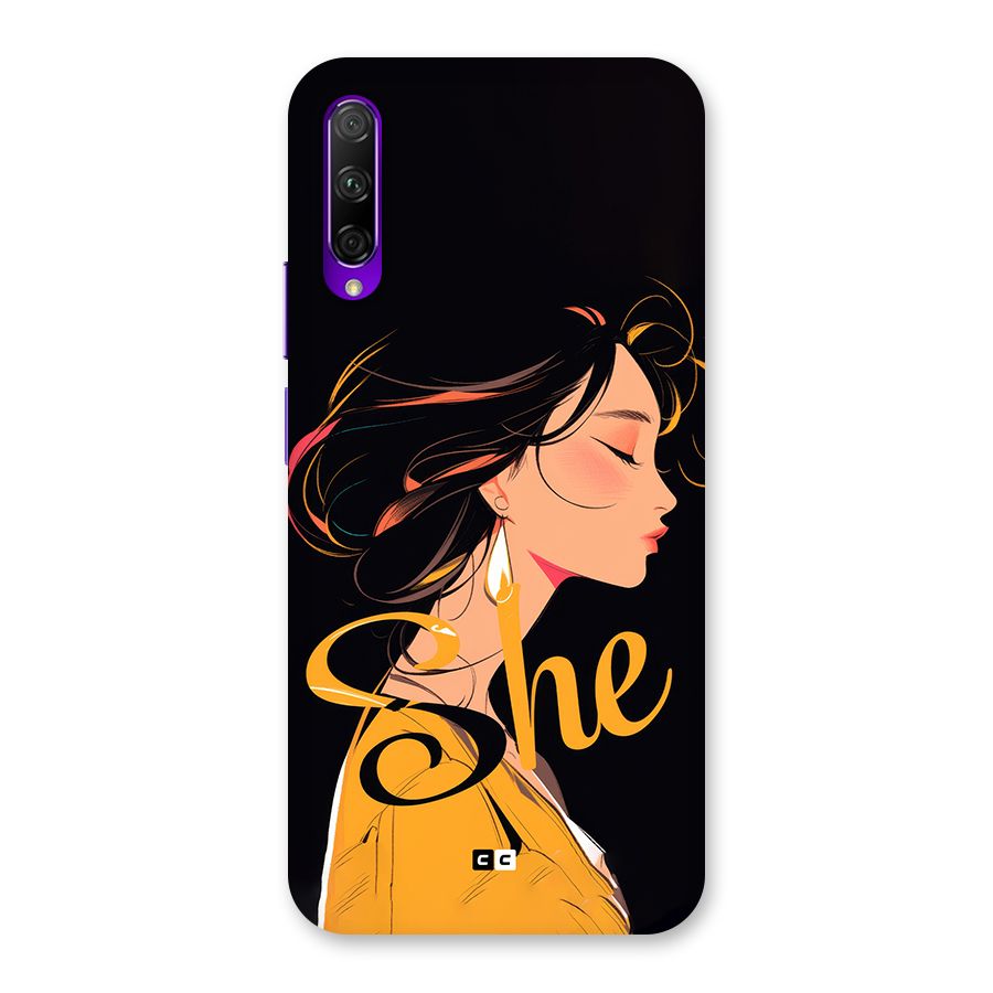 Yellow Lady Back Case for Honor 9X Pro