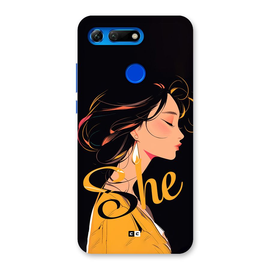 Yellow Lady Back Case for Honor View 20