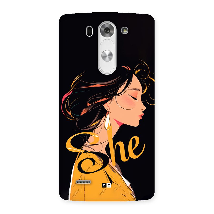 Yellow Lady Back Case for LG G3 Mini