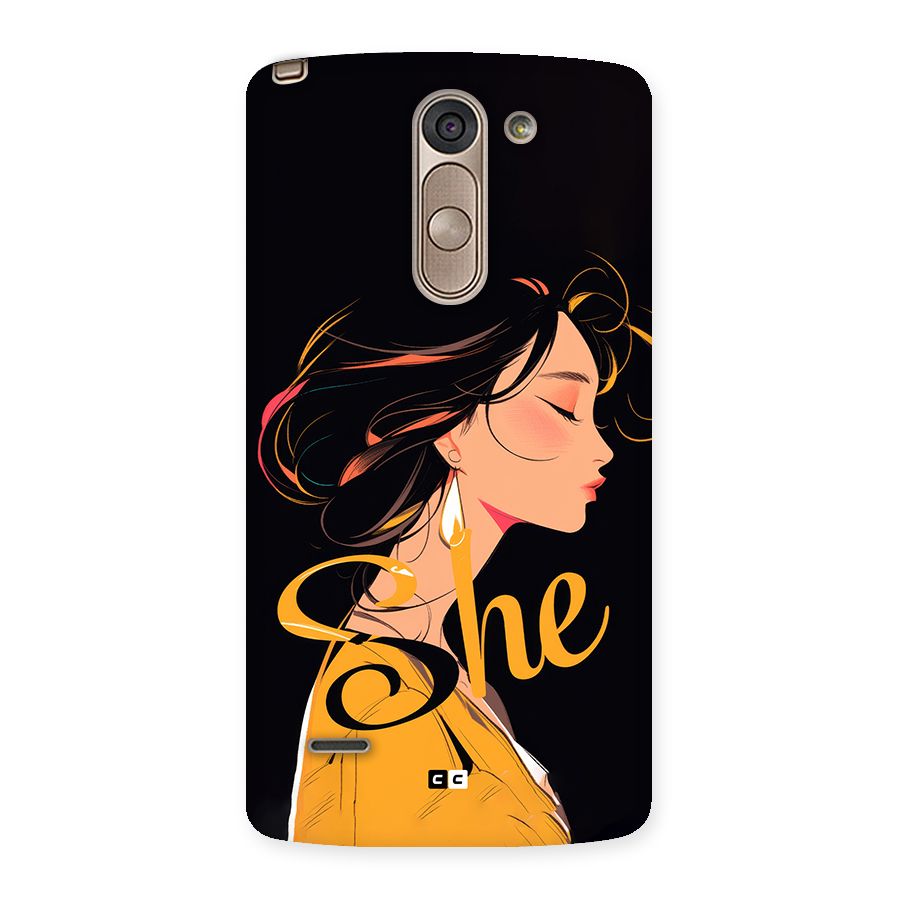 Yellow Lady Back Case for LG G3 Stylus
