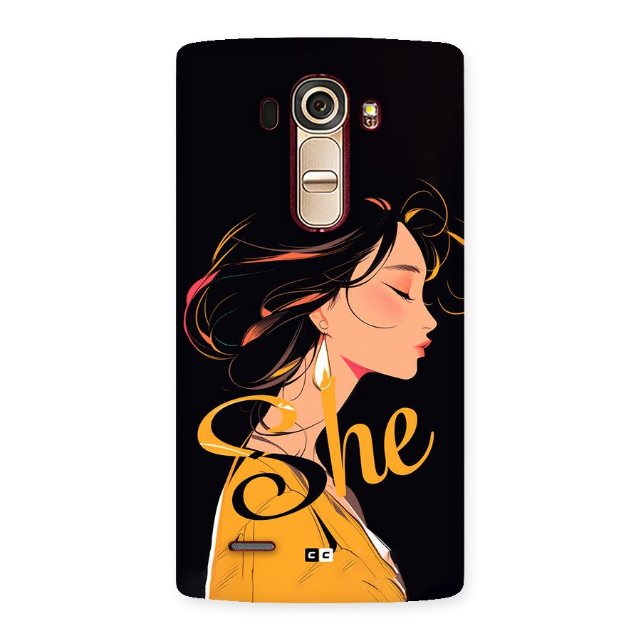 Yellow Lady Back Case for LG G4