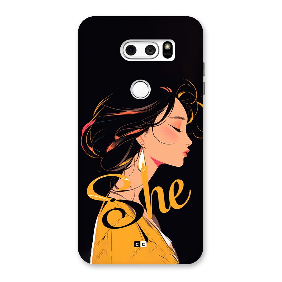 Yellow Lady Back Case for LG V30